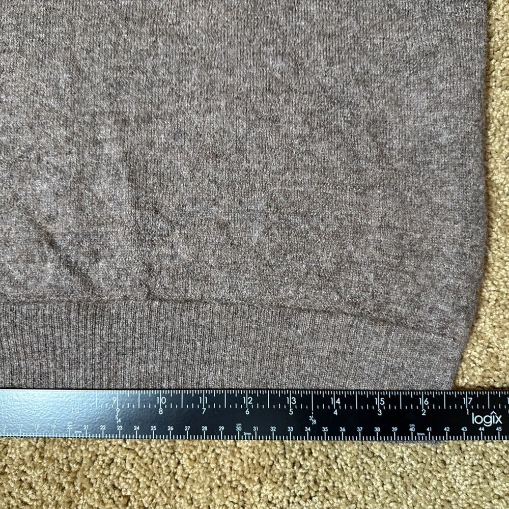 Daniel Cremieux Argyle Alpaca V Neck Sweater Made in Peru Brown M Preppy (read) - Picture 8 of 14